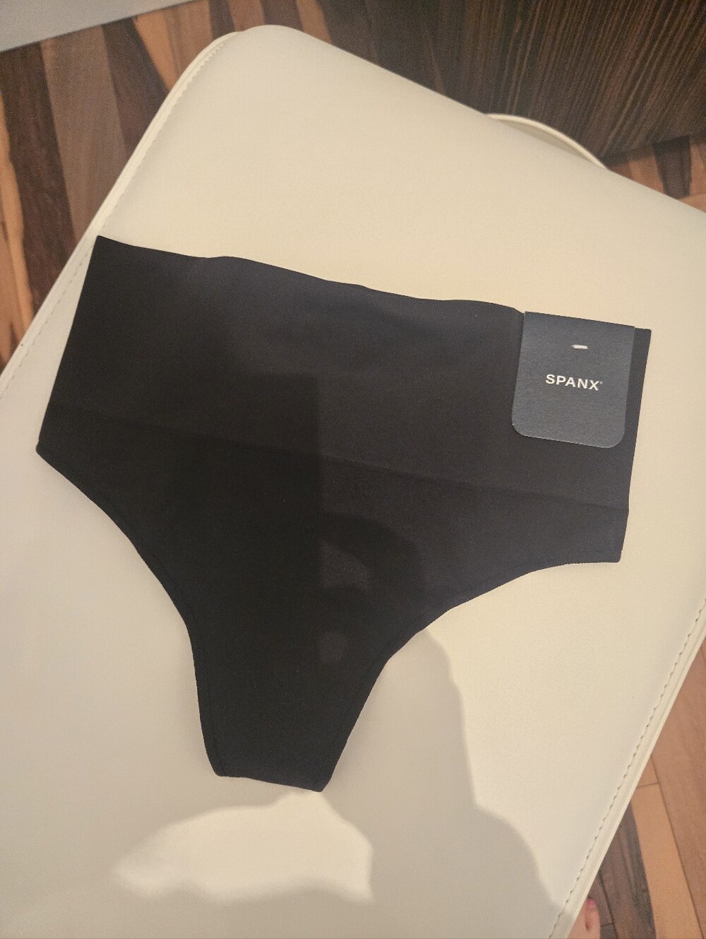 SPANX Black Seamless High-Waist Thong Panty (Shapewear)
